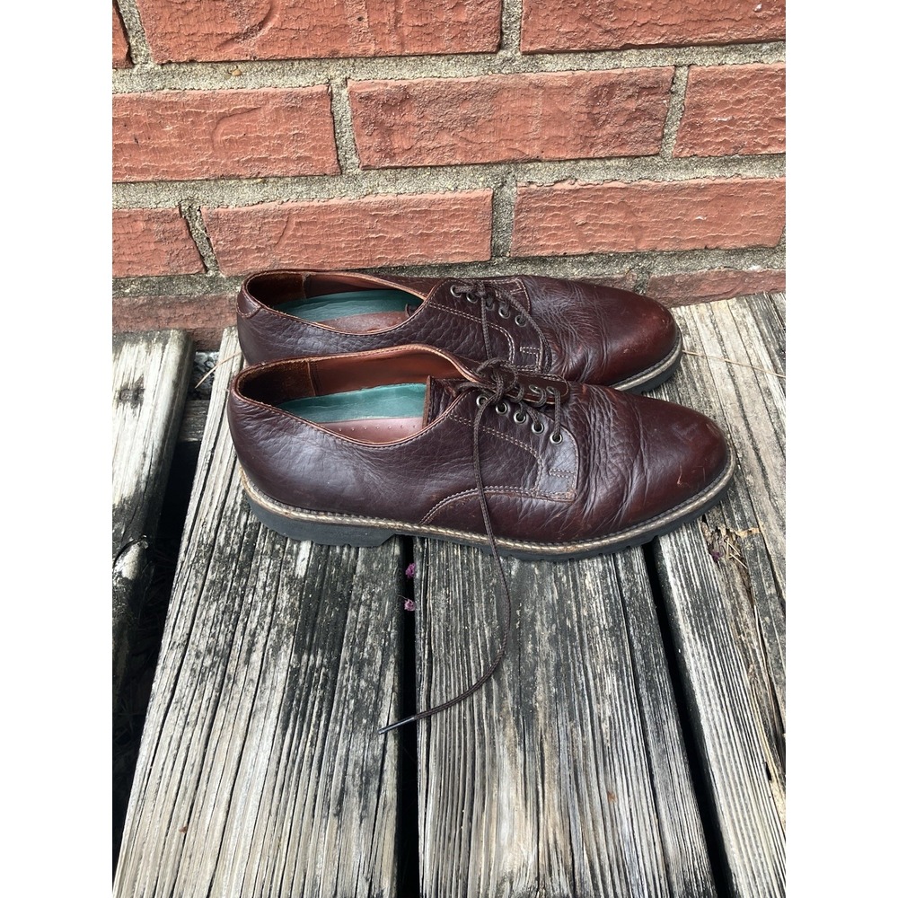 H.S Trask Bison Authentic Bison Leather Oxford Shoes Mens Sz 10M Made in USA